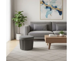 Relaxdays Aksominė daiktadėžė-taburetė