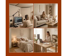 Relaxdays Akustinių plokščių rinkinys, 120 x 60 cm