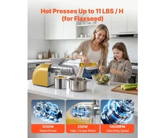 VEVOR Aliejaus spaudimo aparatas 5kg/h, 1250 W
