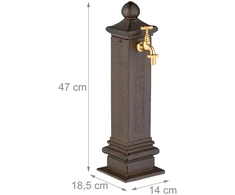 Relaxdays Antikinio stiliaus koloninis fontanas 47 cm