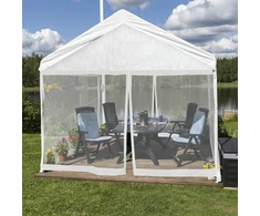Relaxdays Apsauginis tinklelis nuo uodų 3x3m pavėsinei, baltas