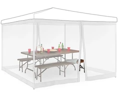 Relaxdays Apsauginis tinklelis nuo uodų 3x3m pavėsinei, baltas