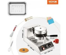 Vevor Apvalus vaflinės keptuvas 1300W 220V
