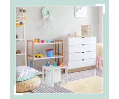 Relaxdays Apverčiama vaikiška taburetė, 2 vnt. rinkinys