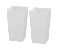 Aukšti vazonai rinkinys 2 vnt, 550 mm, balti