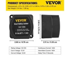 VEVOR Automatinis dvigubos baterijos izoliatorius