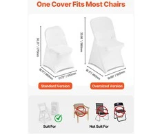 VEVOR Balti elastiniai kėdžių užvalkalai (30 vnt.)