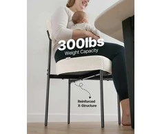 VEVOR algomojo kėdės 2 vnt., modernios virtuvės, lenktu atlošu, minkšta sėdyne, namams, restoranui, kavinei