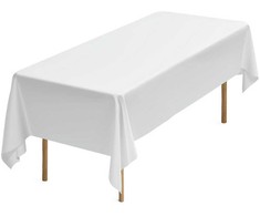 Vevor Baltos stačiakampės staltiesės, 6 vnt, 152 x 259 cm