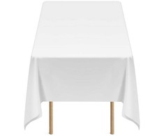 Vevor Baltos stačiakampės staltiesės, 6 vnt, 152 x 259 cm
