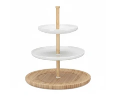Relaxdays Bambukinė ir keraminė etiažerė