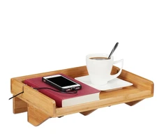 Relaxdays Bambukinė lentynėlė prie lovos