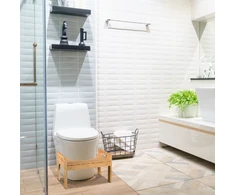 Relaxdays Bambukinė tualeto kėdutė