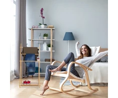 Relaxdays Bambukinis rankšluosčių stovas su lentyna
