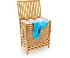 Relaxdays Bambukinis skalbinių krepšys