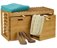Relaxdays Bambukinis suoliukas batams laikyti