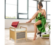 Relaxdays Bambukinis suoliukas su daiktadėže