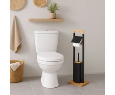 Relaxdays Bambukinis WC rinkinys