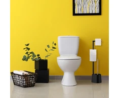 Relaxdays Bambuko ir nerūdijančio plieno WC komplektas