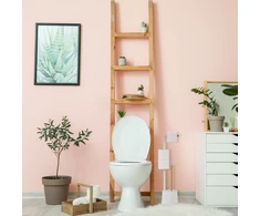 Relaxdays Bambuko ir nerūdijančio plieno WC rinkinys