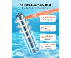 VEVOR Baseino šilumokaitis 360K BTU, 316L plienas