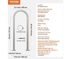 VEVOR Baseino turėklas 91 x 33 cm su tvirtinimu