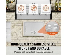 Vevor BBQ prieigos durelės, 610x432 mm nerūdijančio plieno