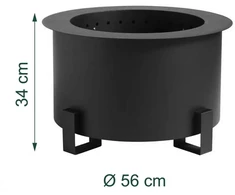 Relaxdays Bedūmis ugniakuras Ø 56 cm