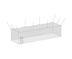 Vevor Beisbolo mušimo narvelis, 12.7 m x 3.9 m x 3.08 m, tik tinklas