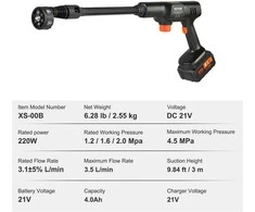 Elektrinis aukšto slėgio ploviklis VEVOR 652 PSI 6 in1