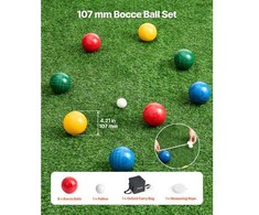 Vevor bocce kamuolių rinkinys 107 mm, 8 kamuoliai