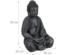 Relaxdays Budos figūrėlė iš keramikos 50 cm