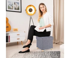 Relaxdays Daiktadėžė-pufas sėdėjimui