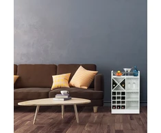 Relaxdays Didelė vyno lentyna su taurių laikikliu