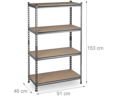 Relaxdays Didelės apkrovos lentyna 4 pakopų 1440 kg