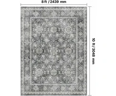 Vevor Didelis kilimas 243 x 305 cm pilkas
