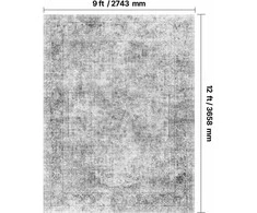 Vevor Didelis kilimas 274 x 365 cm pilkas