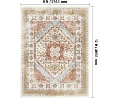 Vevor didelis kilimas 274 x 366 cm vidinis neslystantis