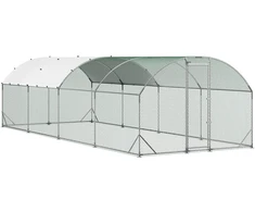VEVOR Didelis metalinis vištidės voljeras 2,7 x 7,6 x 2 m