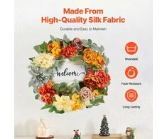 Vevor Dirbtinis vainikas 60 cm su hydrangeomis ir rožėmis