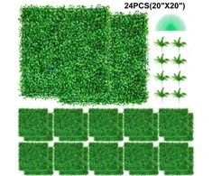 Vevor Dirbtinės buksmedžio sienelės 24 vienetai 50x50 cm