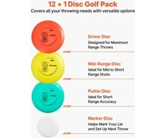 VEVOR Disc golf rinkinys, 12 diskų pradedantiesiems