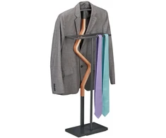 Relaxdays Drabužių stovas kostiumui 107 cm pilka/natūrali