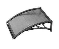 VEVOR Durų stogelis 61 x 61 cm, dūminis pilkas