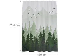 Relaxdays Dušo užuolaida su motyvu 180x200 cm
