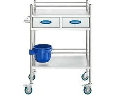 Vevor Dviejų aukštų nerūdijančio plieno vežimėlis