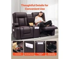 Vevor Dviejų vietų atlošiama sofa su centriniu console