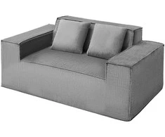 Vevor Dviejų vietų šviesiai pilkas sofa be surinkimo