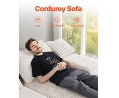 VEVOR Dviguba poilsio sofa iš velvetinio audinio