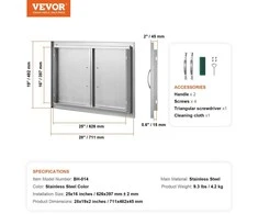 VEVOR dvigubos lauko virtuvės durys